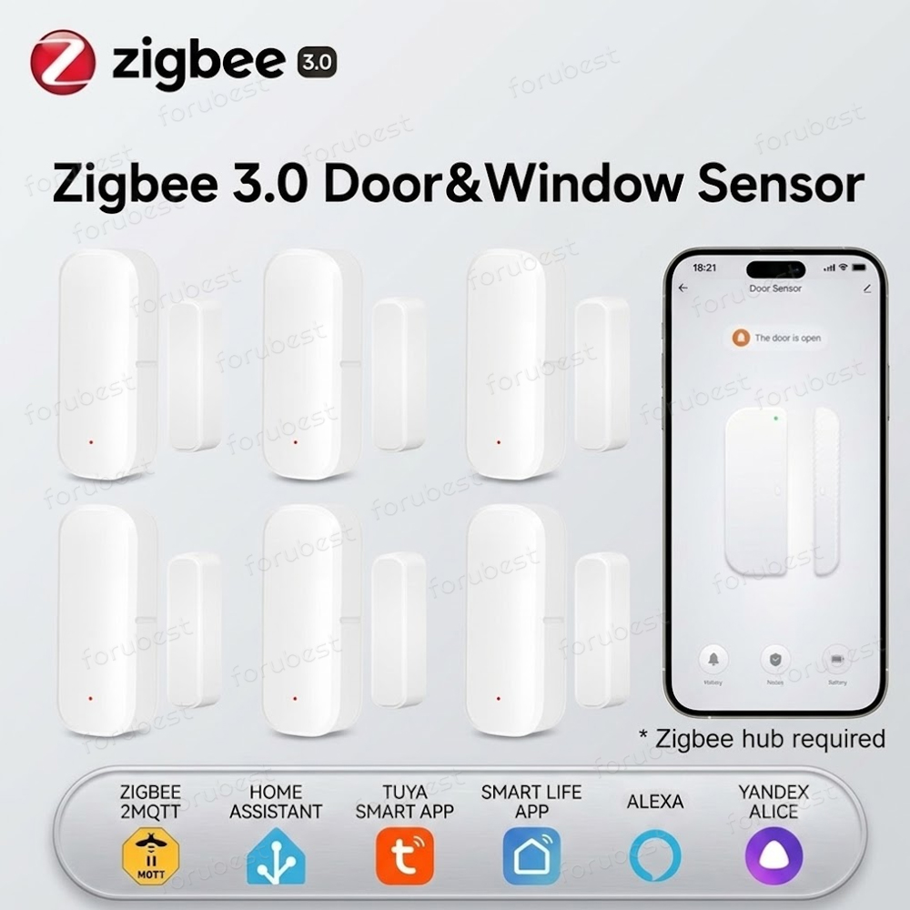 Smart Home Zentrale - Zigbee 3.0 ドア窓センサー盗難磁気接触開閉検出器スマートホームセキュリティは Tuya Z2MQTT ゲートウェイで動作します