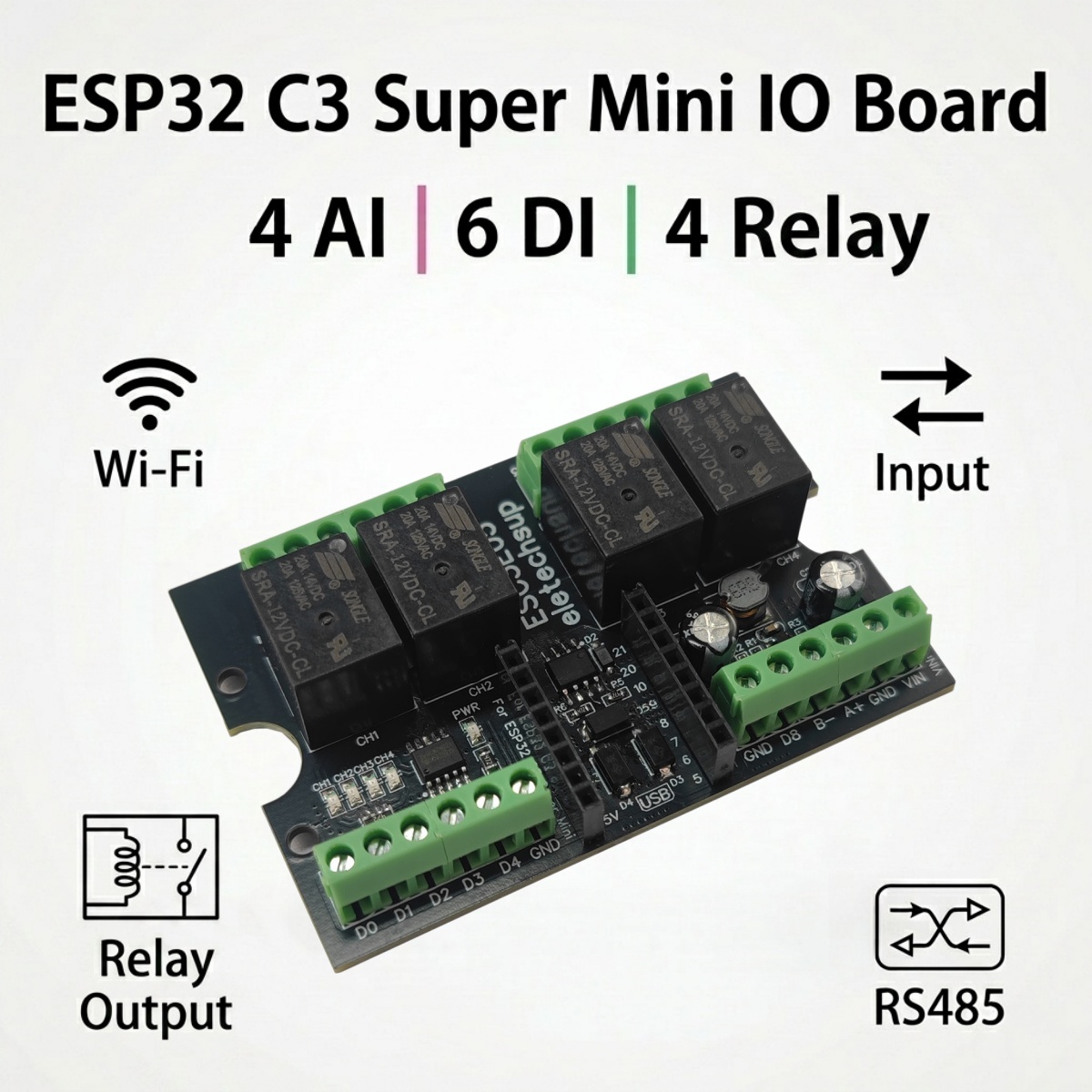 Smart Home With Plc - ESP32 C3 RISC-V SOC Wi-Fi BLE拡張ボード