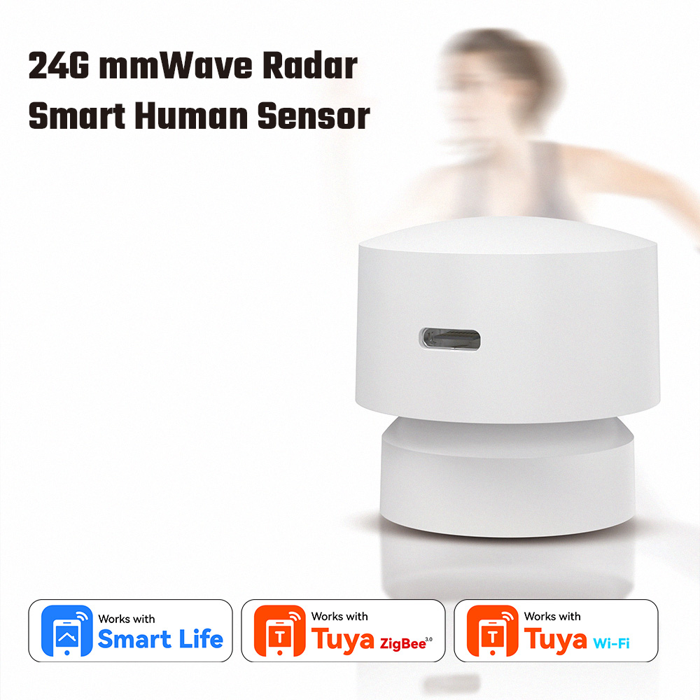 Smart Home Web - ZigbeeまたはWiFi対応スマート人感センサー 24Gミリ波レーダー 20フィートの動体検知/15フィートの静止検知 Tuya/Alexa/Google Home対応