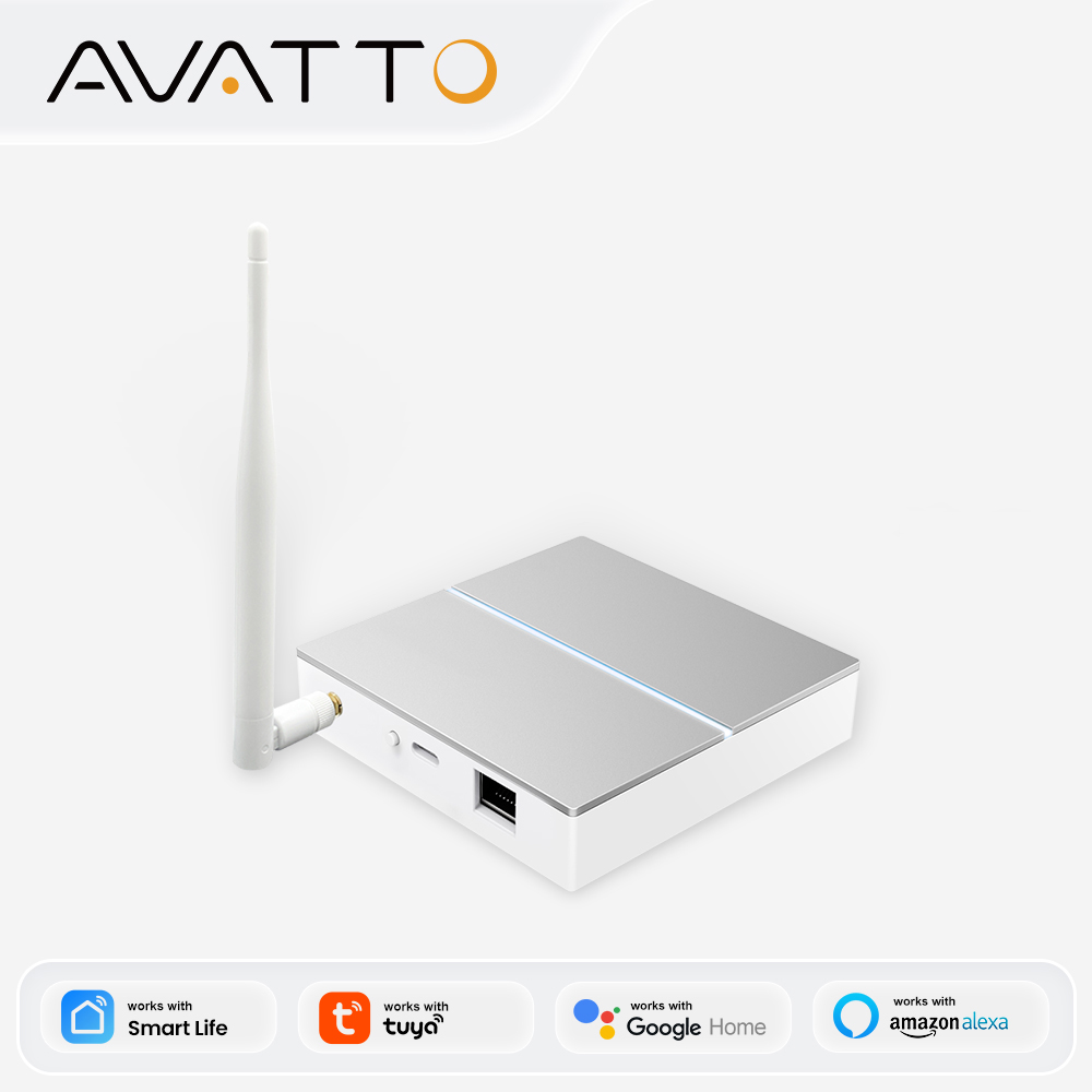 Smart Home Zentrale - AVATTO Tuya ZigBee ゲートウェイ アンテナ付き スマート