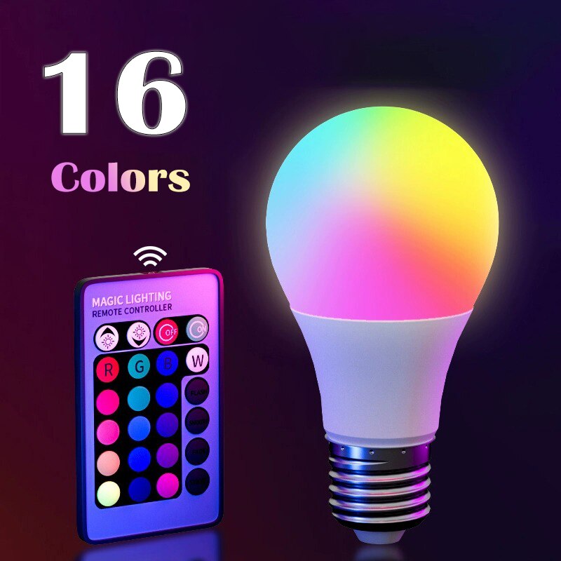 Voice Control Light Bulb - E27 220V 16 色 RGB 電球