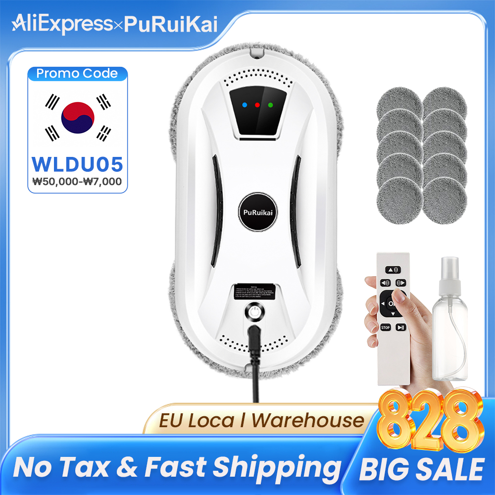 Smart Home Tools - Puruikai超薄型ロボット掃除機窓掃除ロボット窓掃除機電動ガラスリモコン家庭用