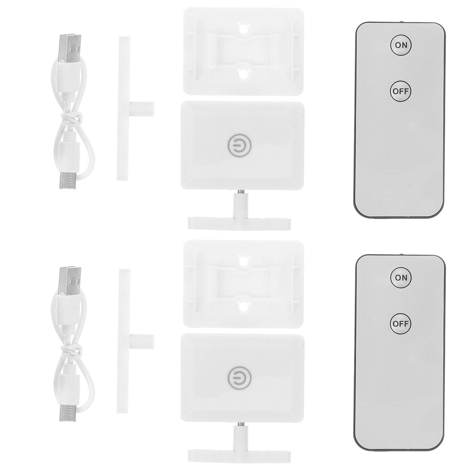 Smart Home Living - 2セット リモコンスイッチ ワイヤレスボタンプッシャー スマートホームアクセサリー 寝室・リビングルームランプ用自動消灯ロボット