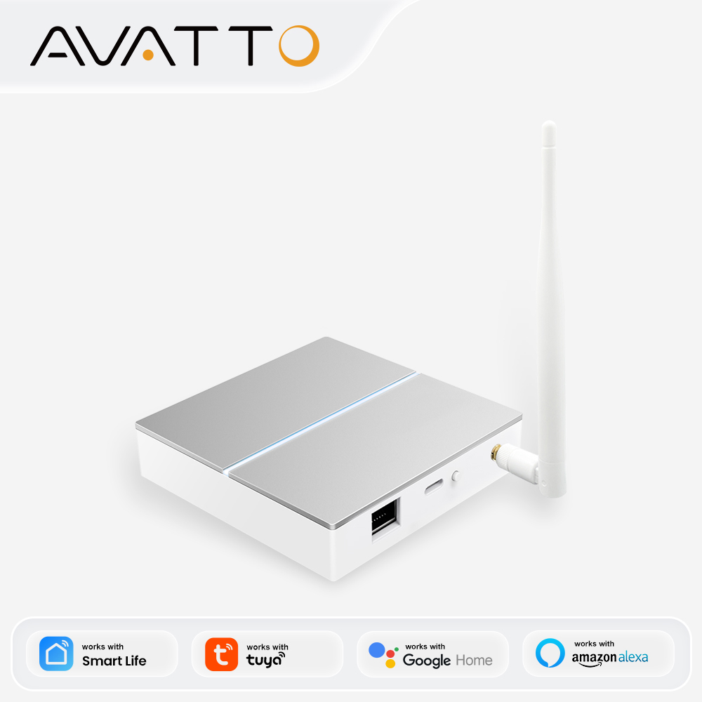 Smart Home Living - AVATTO Tuya Zigbee スマート有線ゲートウェイハブ（信号アンテナ付き）、スマートホームブリッジワイヤレス（アプリ対応、Alexa、Google Home連携）