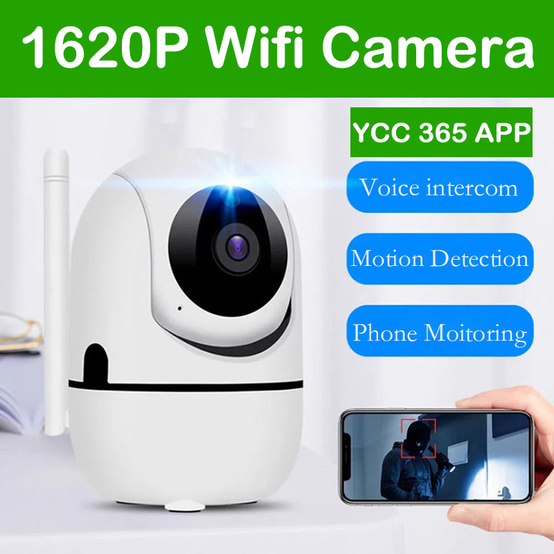 Smart Home Plus - ワイヤレスビデオ監視カメラ,自動追跡,暗視,cctvセキュリティ,スマートホーム,屋内ip,ycc365 plus,wi-fi,1620p