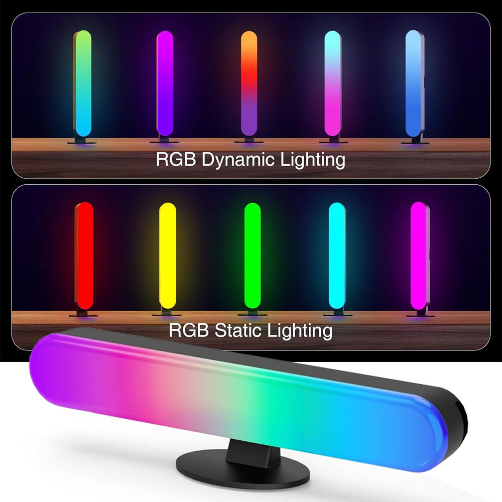 Voice Control Light Bulb - 1/2/3個スマートLEDライトバー、1600万色変化テレビライトバー、リモコン＆アプリ制御タイミング機能付き