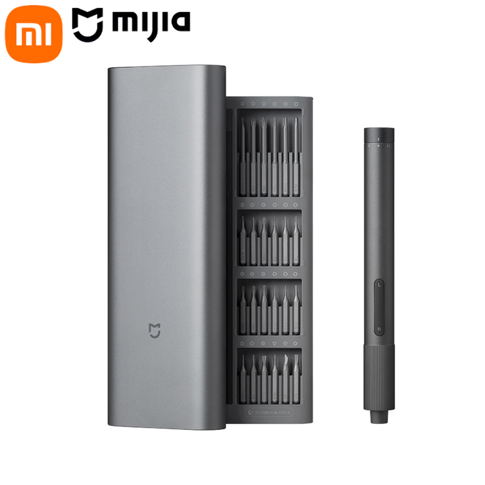 Smart Home Xiaomi Kit - Xiaomi Mijia 電動精密ドライバーキット 磁気ベース付き 24種類のドライバーヘッド スマートホーム