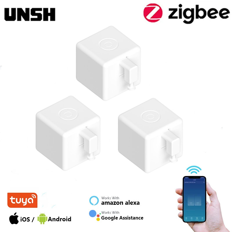 Smart Home Plus - Tuya Zigbee 1/3 個スマート Tpye-C 充電式タッチフィンガーボットプラスロボットボタンプッシャーアームスイッチサポート