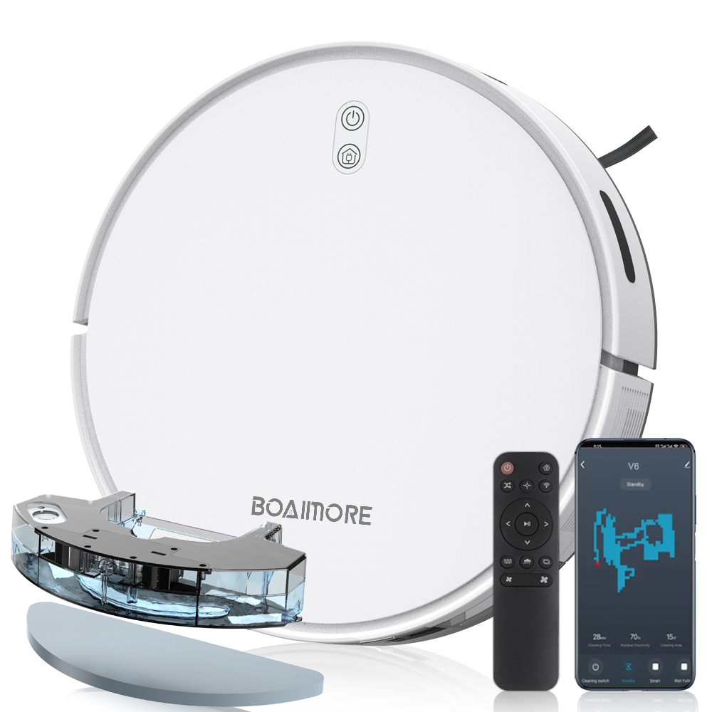 Smart Home App - ロボット掃除機コンボモップ 6500PA スマートワイヤレスアプリ制御床掃除機自己充電家庭用ロボット