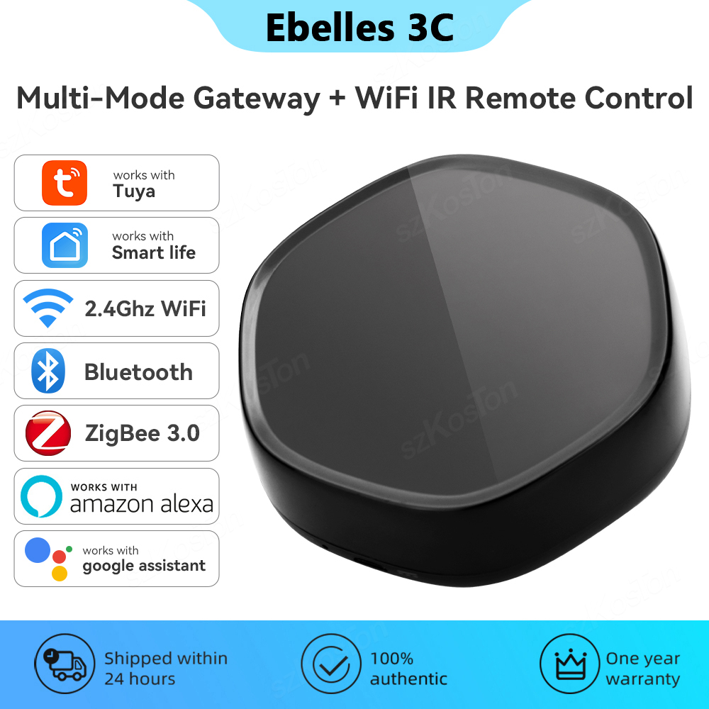 Smart Home Zentrale - Tuya-ホームマルチモードゲートウェイハブ,irリモートコントロール付き,zigbeeゲートウェイ,Bluetoothメッシュ,スマートライフアプリ,alexaGoogleの音声制御