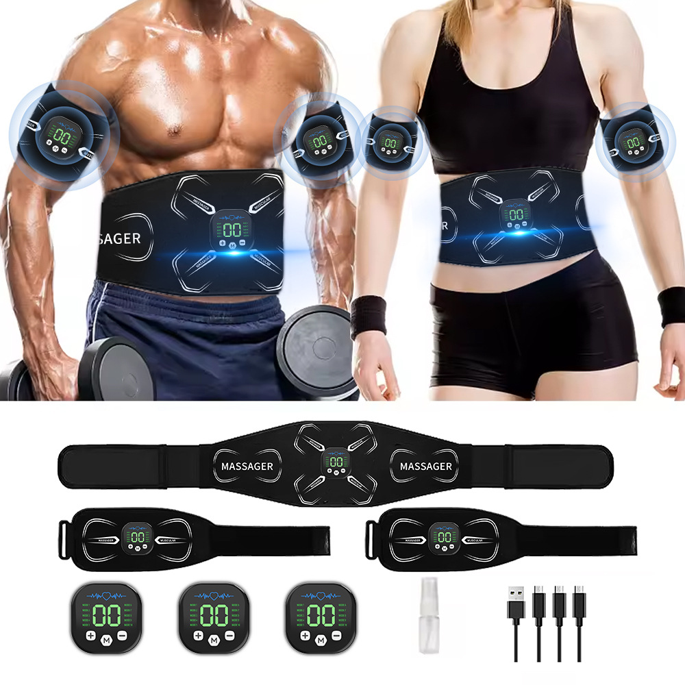 Smart Home Gym - EMS 筋肉刺激装置腹部トレーナー腹筋トナー腕腹脚エクササイズワークアウト減量脂肪燃焼ホームジムフィットネス機器