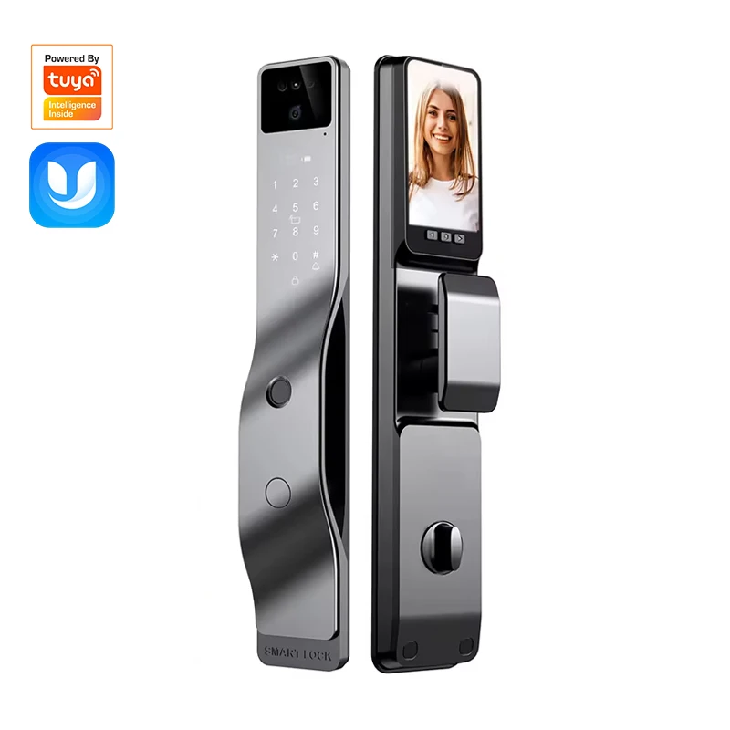顔認証指紋スマートセキュリティドアロックTuyaアプリWif - Video Doorbell のレビューと価格