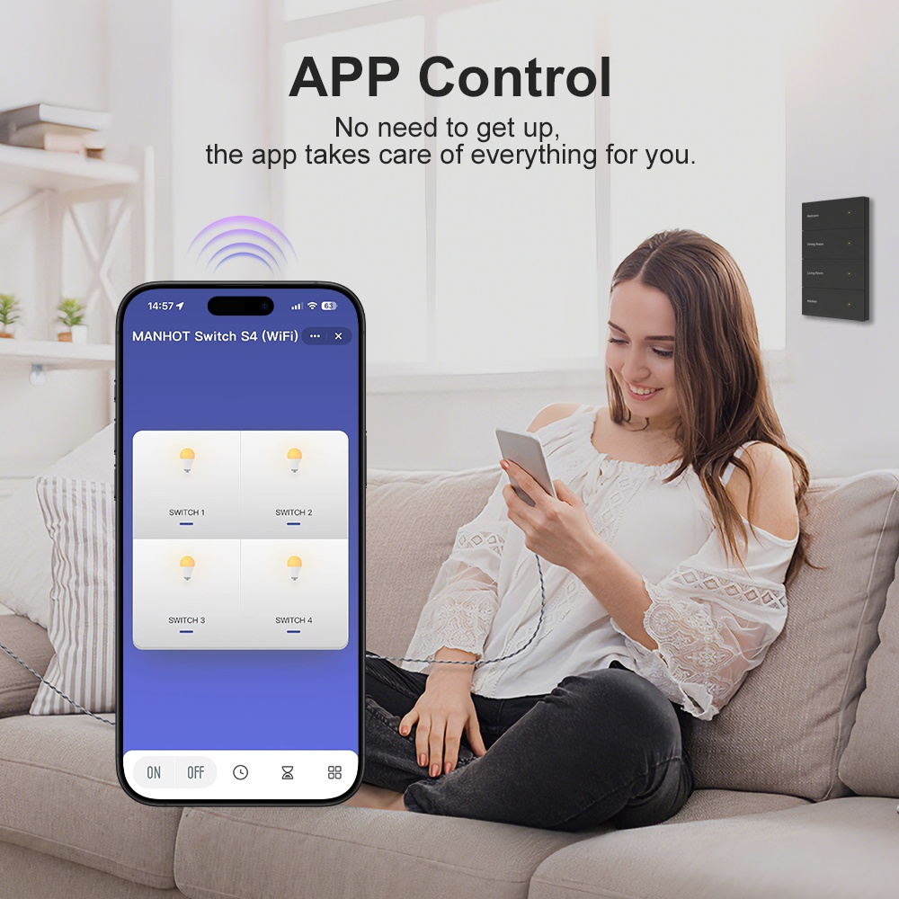 Manhot DIYネームスイッチZigbeeスマートディス - Smart Home Voice Control のレビューと価格