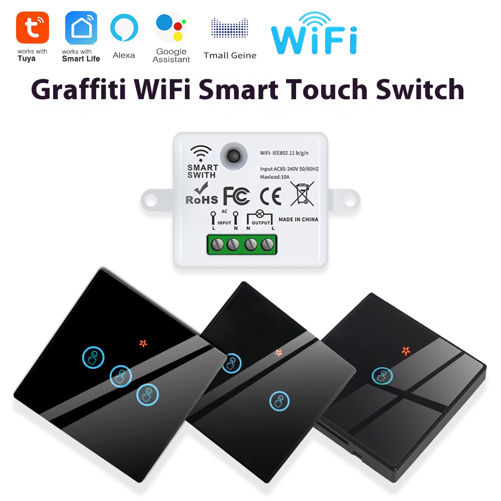 Tuya スマートスイッチオフデバイスは、ワイヤレスタッチ、 - Smart Home Voice Control のレビューと価格