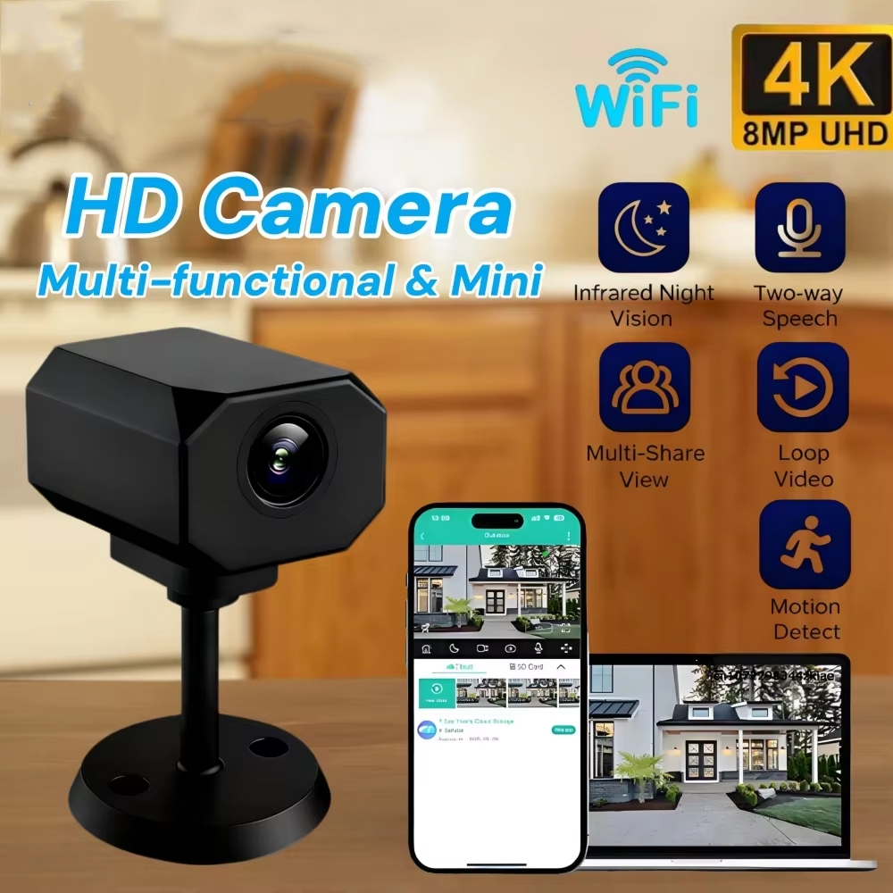 4K HD WiFi セキュリティカメラ 家庭用 ミニ スマ - Smart Home App のレビューと価格