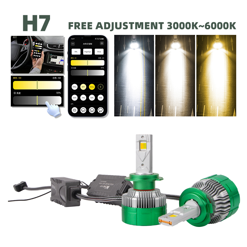 ベストセラー H8 H7 LEDヘッドライトバルブ トリコロ - Voice Control Light Bulb のレビューと価格