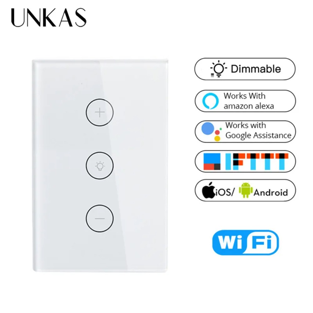 UNKAS Life WiFi スマート調光ライトスイッチ  - Smart Home Touchscreen Control Panel のレビューと価格