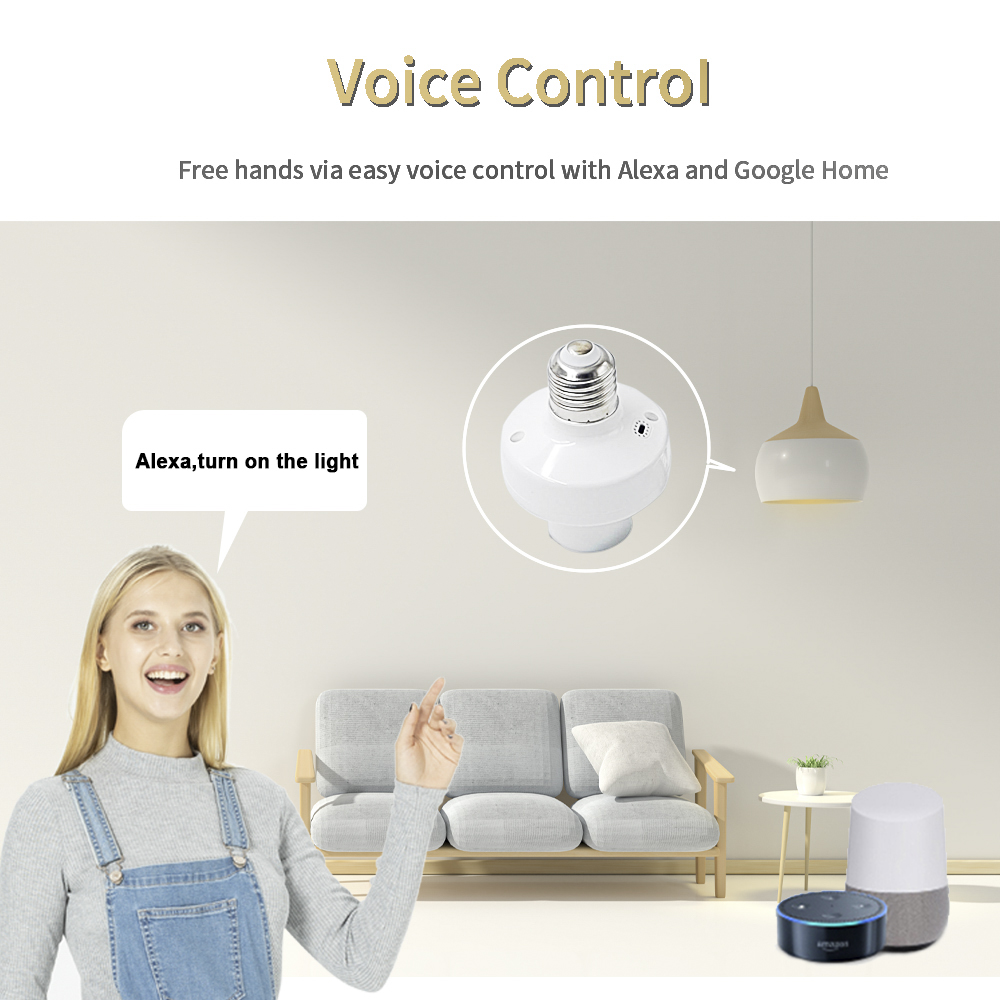 EWelink E27 ランプホルダーリモート WiFi A - Voice Control Light Bulb のレビューと価格