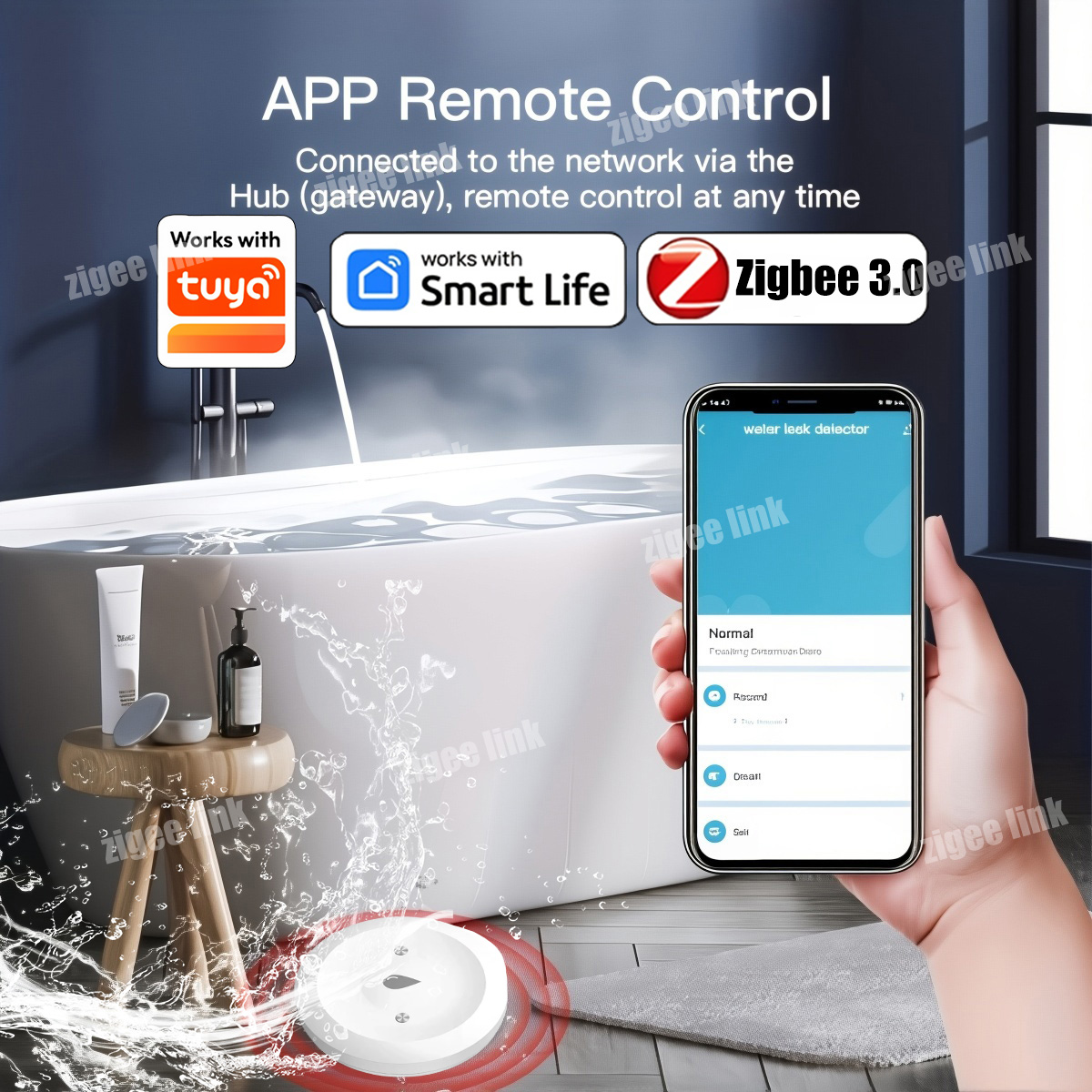 ZigBee 3.0 水センサー スマート漏水検知器 洪水漏 - Smart Home Zentrale のレビューと価格