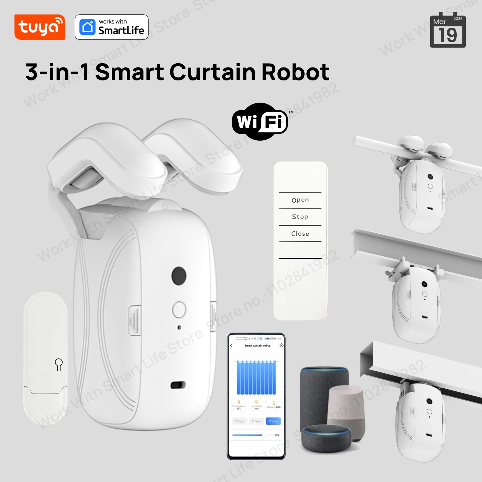 1/2個入り Tuya スマートWiFiカーテンロボット ( - Smart Home Zentrale のレビューと価格