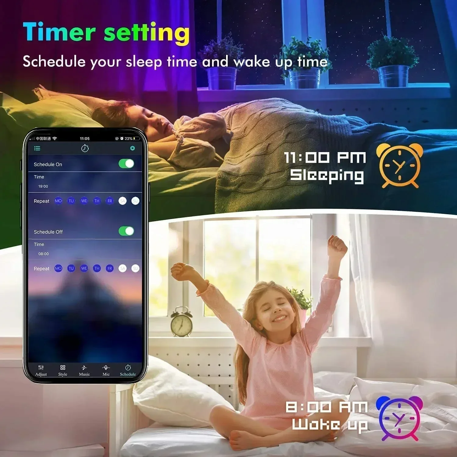 スマートRGB LEDゲーミングライトストリップ USBクリ - Voice Control Light Bulb のレビューと価格