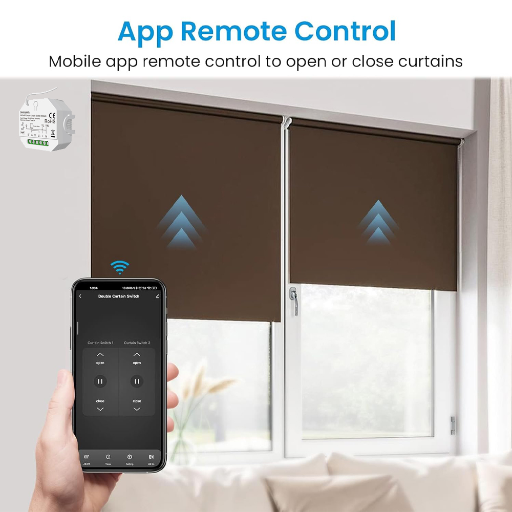ローラーシャッター電動モーター用スマートカーテンスイッチ T - Smart Home Voice Control のレビューと価格