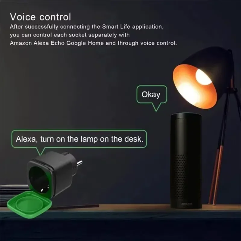 Tuya EU 16A WiFiスマート防水ソケット屋外用ソ - Smart Home Voice Control のレビューと価格