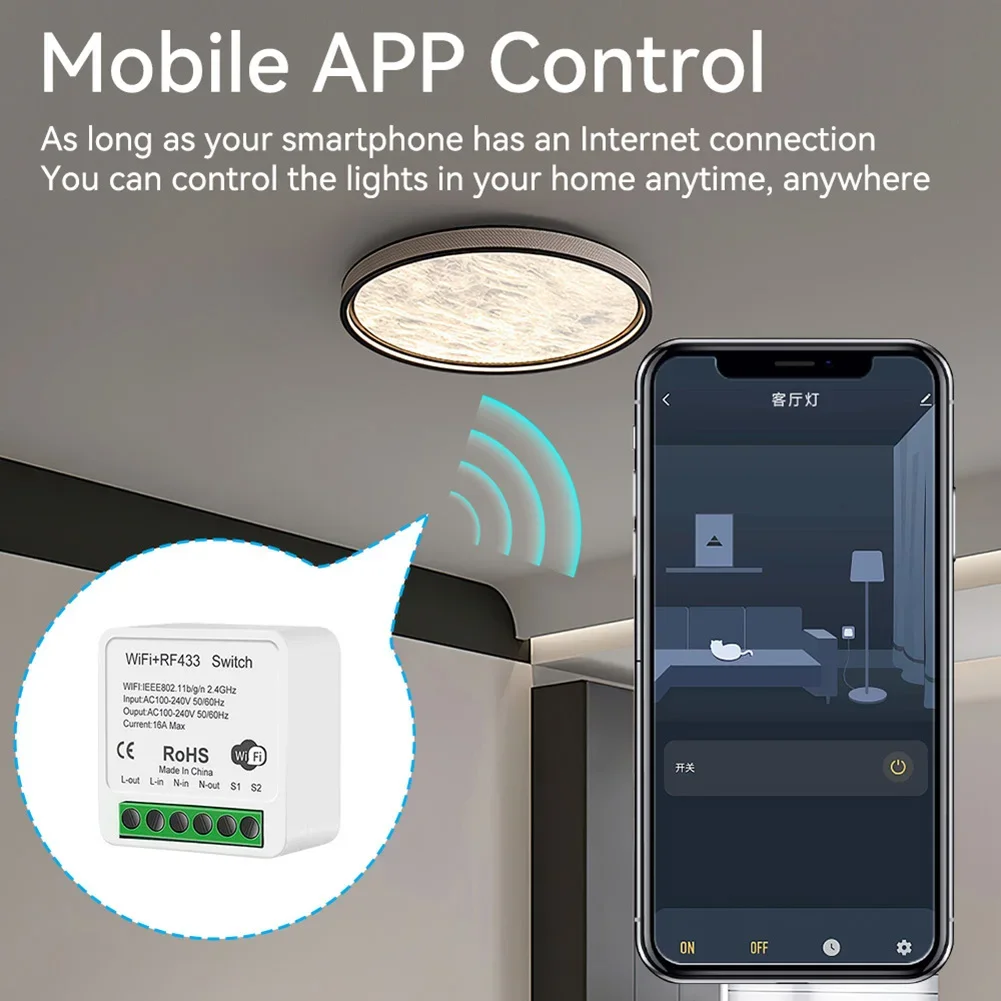 音声制御モジュール WiFi RF433 スマートスイッチ  - Smart Home Voice Control のレビューと価格