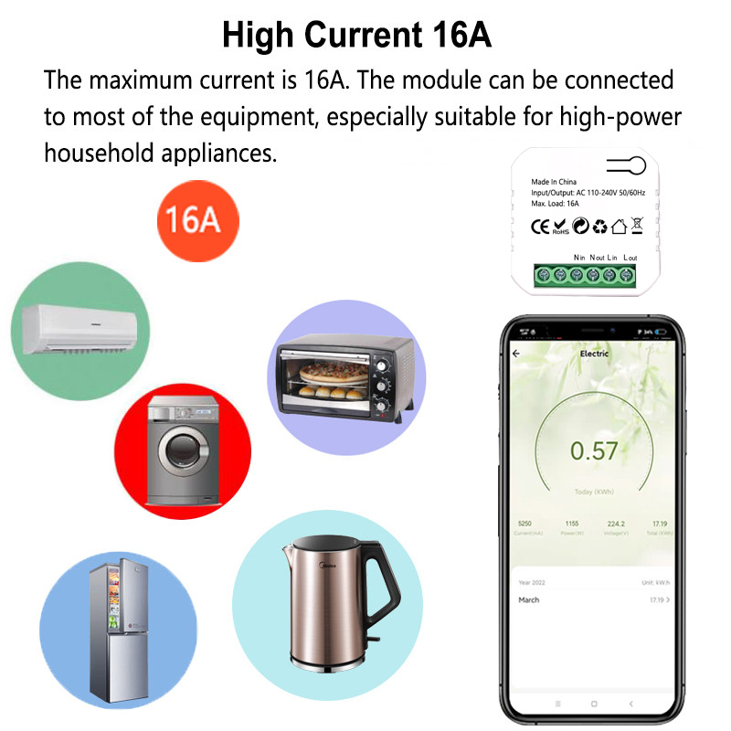 TuyaSmartZigBee電力量計KWhタイマー110V - Smart Home Plus のレビューと価格