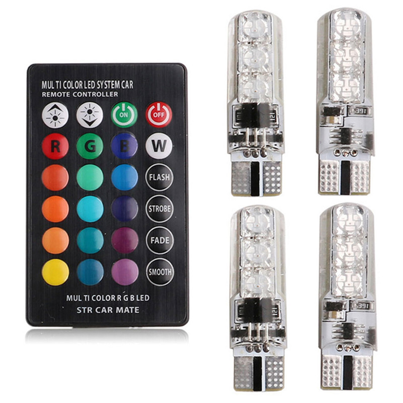 4個入り 車用シグナル雰囲気電球 T10 5050 6SMD - Voice Control Light Bulb のレビューと価格