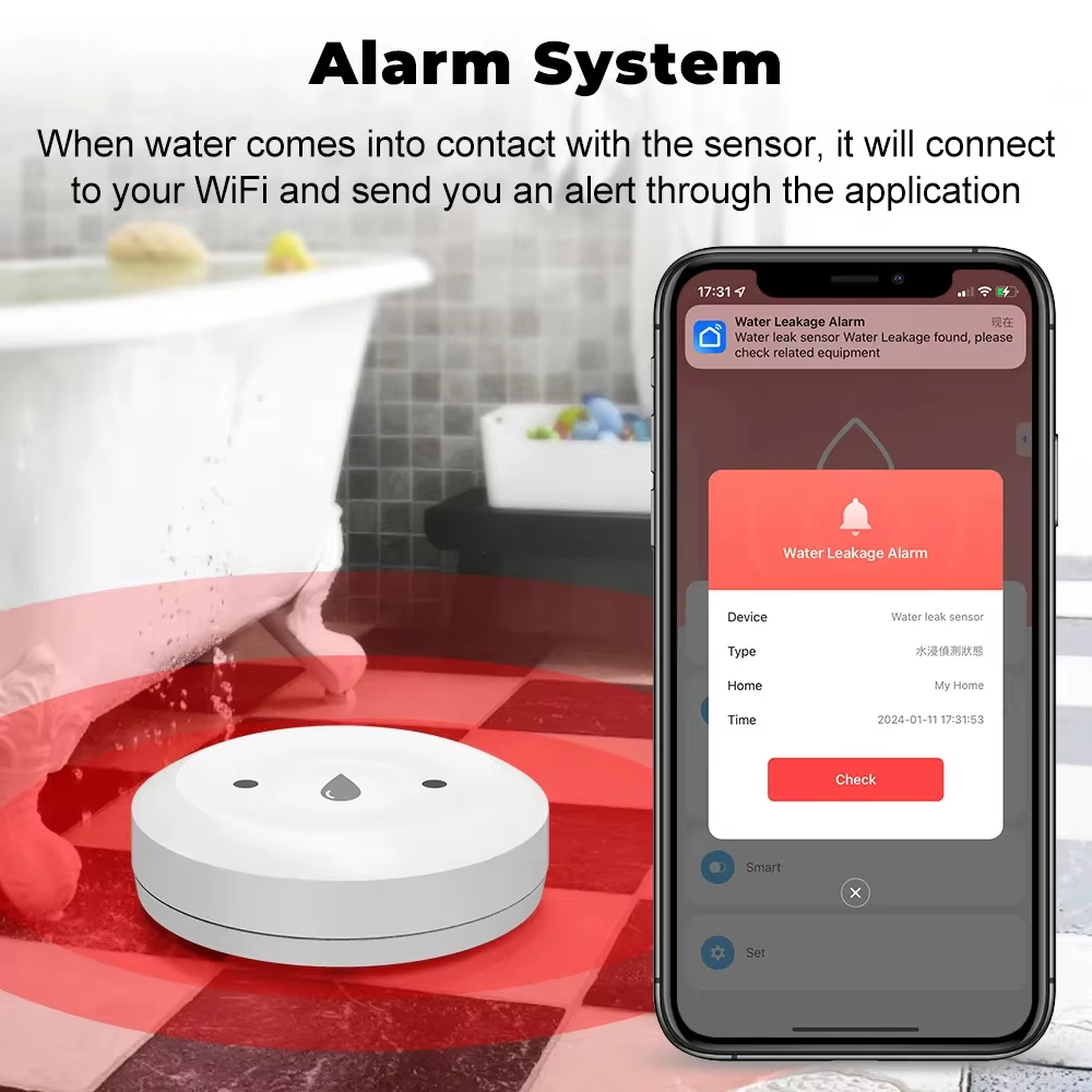 Tuya ZigBee 3.0 水漏れ検知器 スマート洪水セ - Smart Home Tools のレビューと価格