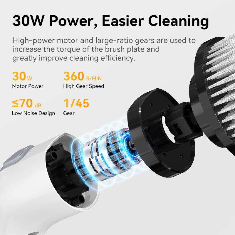 電動クリーニングブラシ コードレスハンドヘルドシャワースクラ - Smart Home Tools のレビューと価格