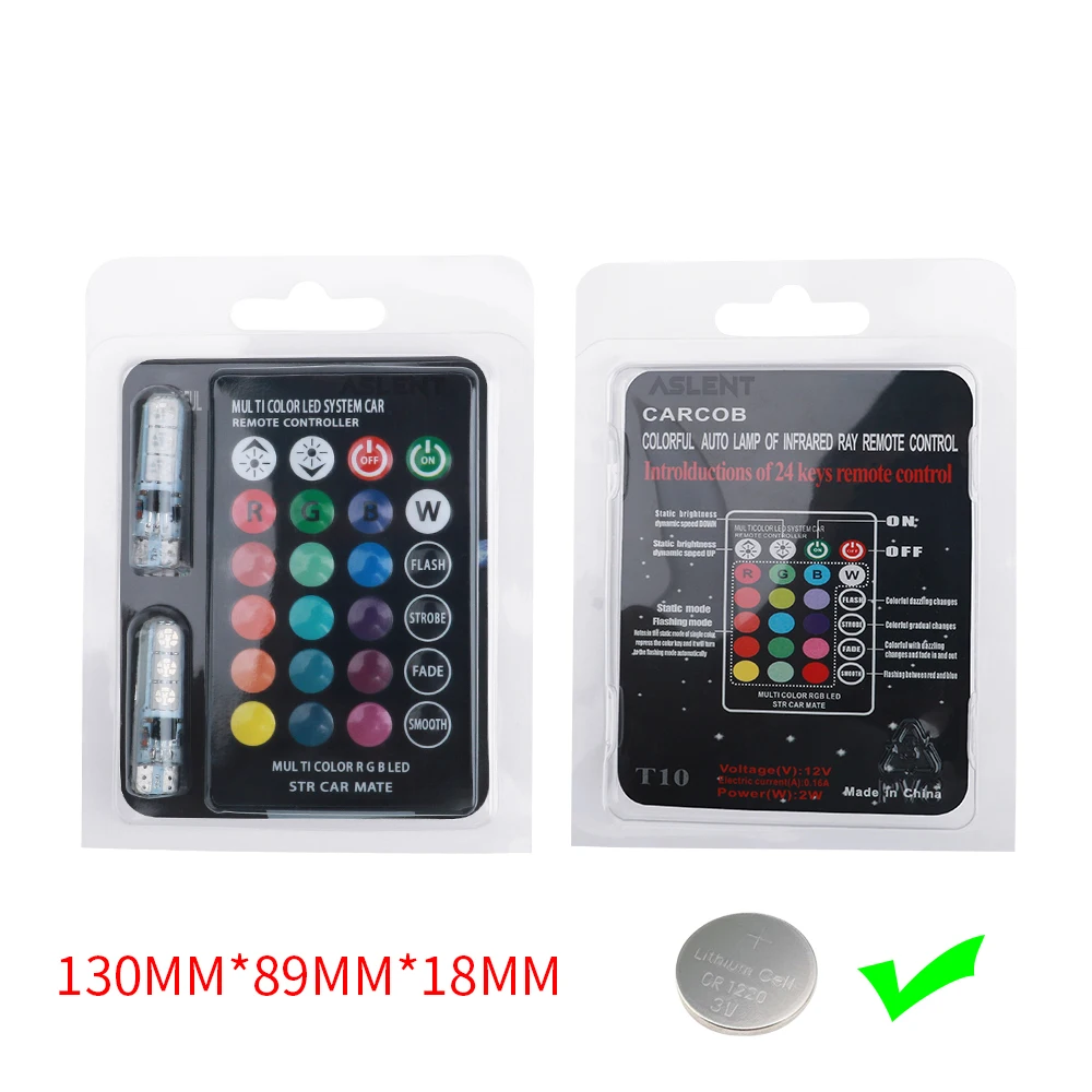 1 セットメモリ機能 T10 W5w RGB LED 電球リ - Voice Control Light Bulb のレビューと価格
