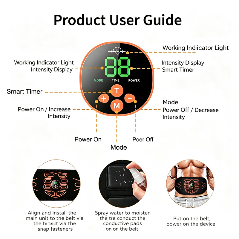 腹部調子を整えるベルトスマート腹筋トレーナー筋肉トーナーボデ - Smart Home Gym のレビューと価格