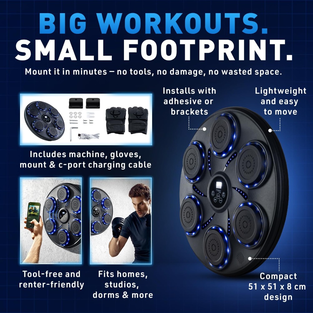 スマートミュージックボクシングマシン（グローブ、Blueto - Smart Home Gym のレビューと価格