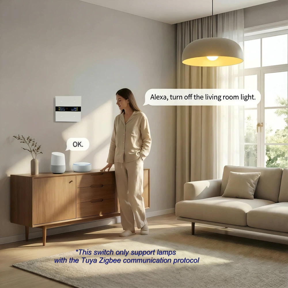 M8 Pro Zigbeeスマートスイッチパネル 4連 Tu - Smart Home Voice Control のレビューと価格