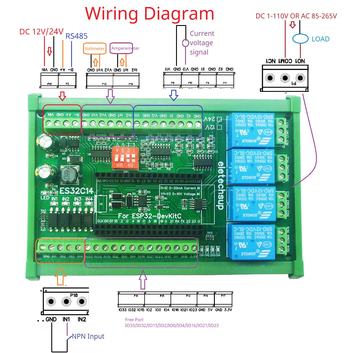 Wifiリレースイッチ用es32c14拡張ボード,DC 12 - Smart Home With Plc のレビューと価格