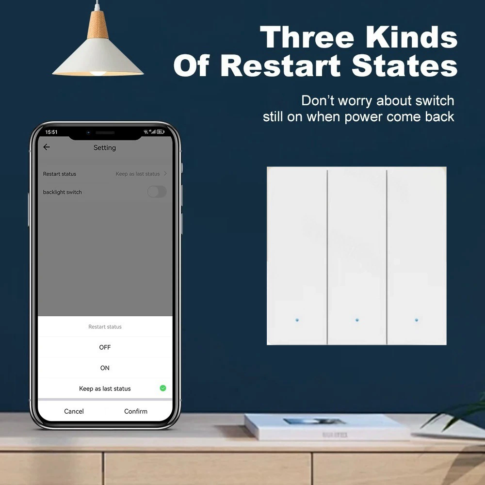 TuyaスマートホームWiFiスマートボタンスイッチ シング - Smart Home Voice Control のレビューと価格