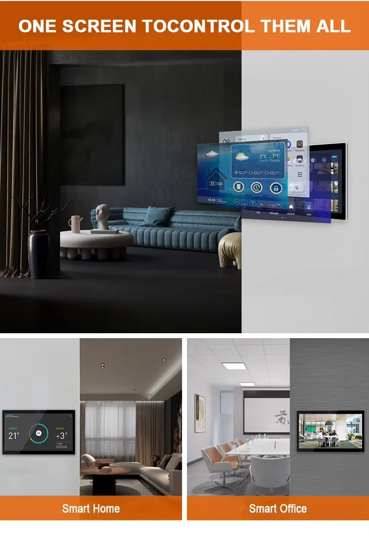 新型14インチ金属製壁掛けスマートホームコントロールパネルA - Smart Home Touchscreen Control Panel のレビューと価格