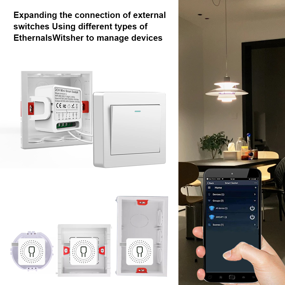 2ウェイTuyaスマートスイッチ2連スマートライトブレーカー - Smart Home Voice Control のレビューと価格