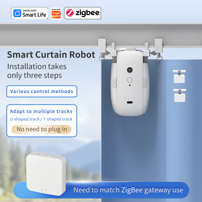 Zigbeeスマートカーテンドライバーロボット 自動カーテン - Smart Home Devices のレビューと価格