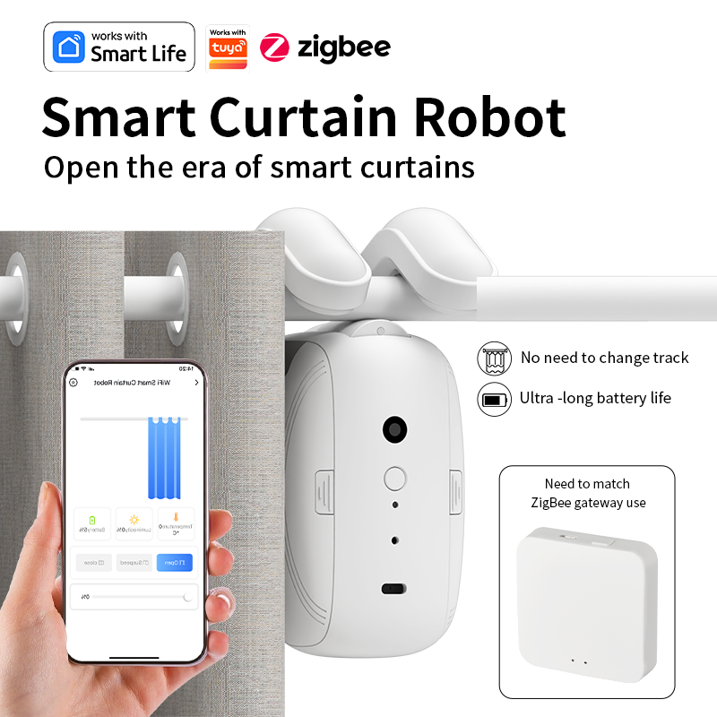 Zigbeeスマートカーテンドライバーロボット 自動カーテン - Smart Home Devices のレビューと価格