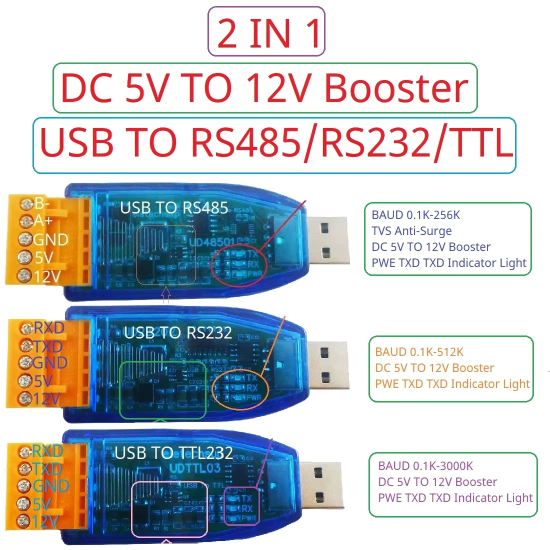 DC 12V 5V VCC出力 USB - RS485/RS - Smart Home With Plc のレビューと価格