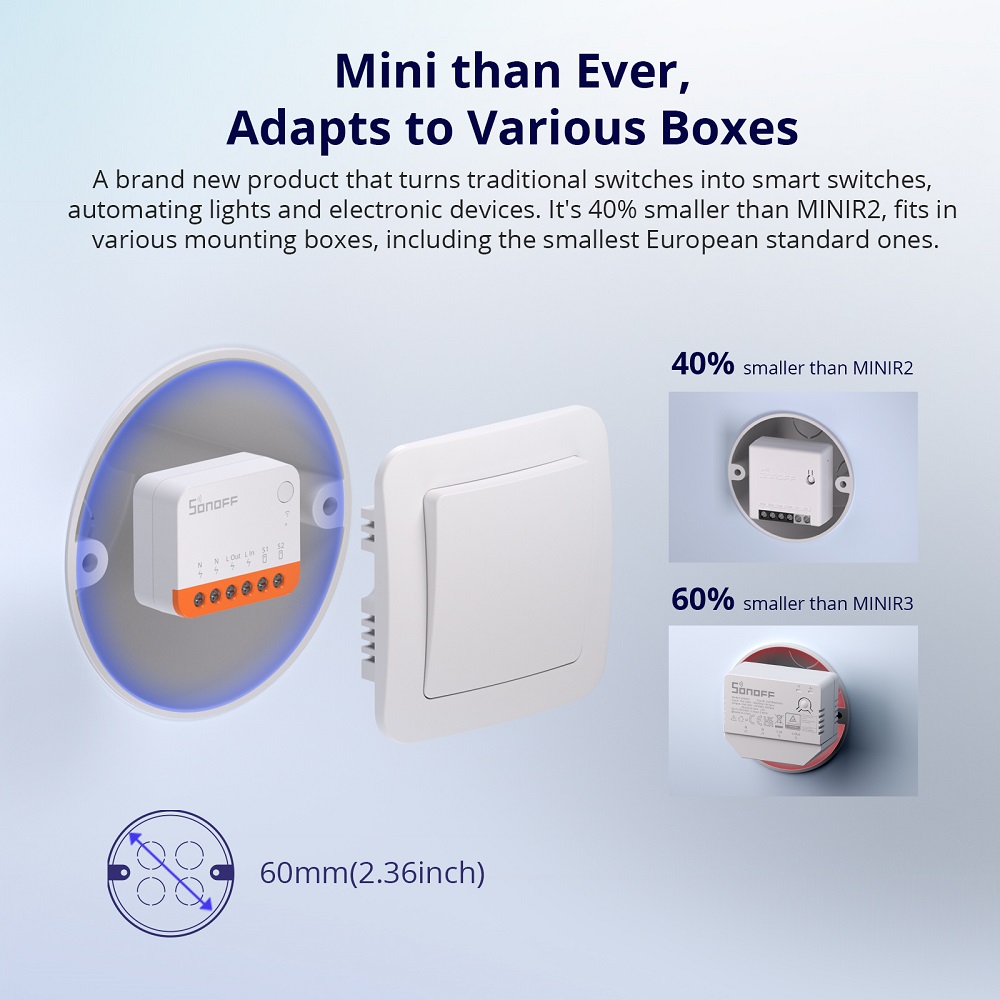 Sonoff Mini R4 Extreme Wifiスマー - Smart Home Web のレビューと価格