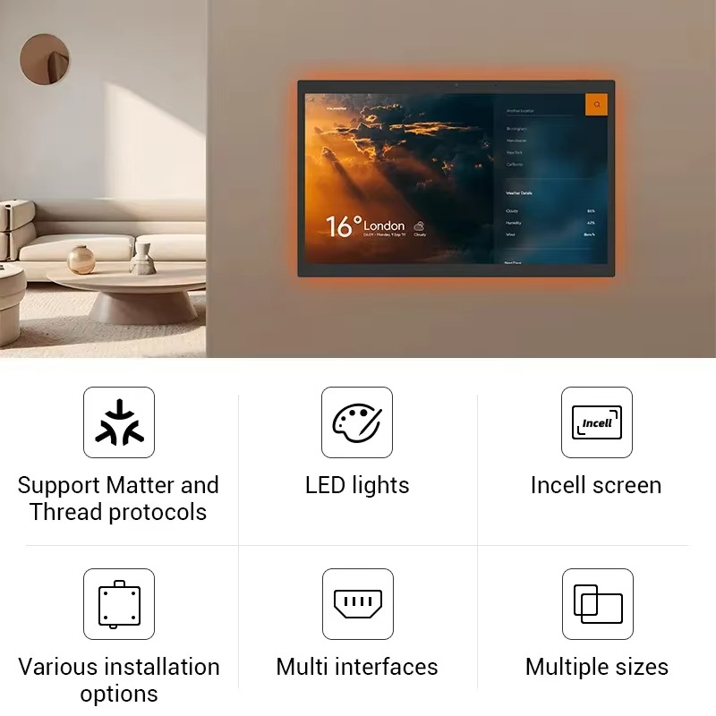 10.1インチと15.6インチの手動式Android IPS - Smart Home Voice Control のレビューと価格